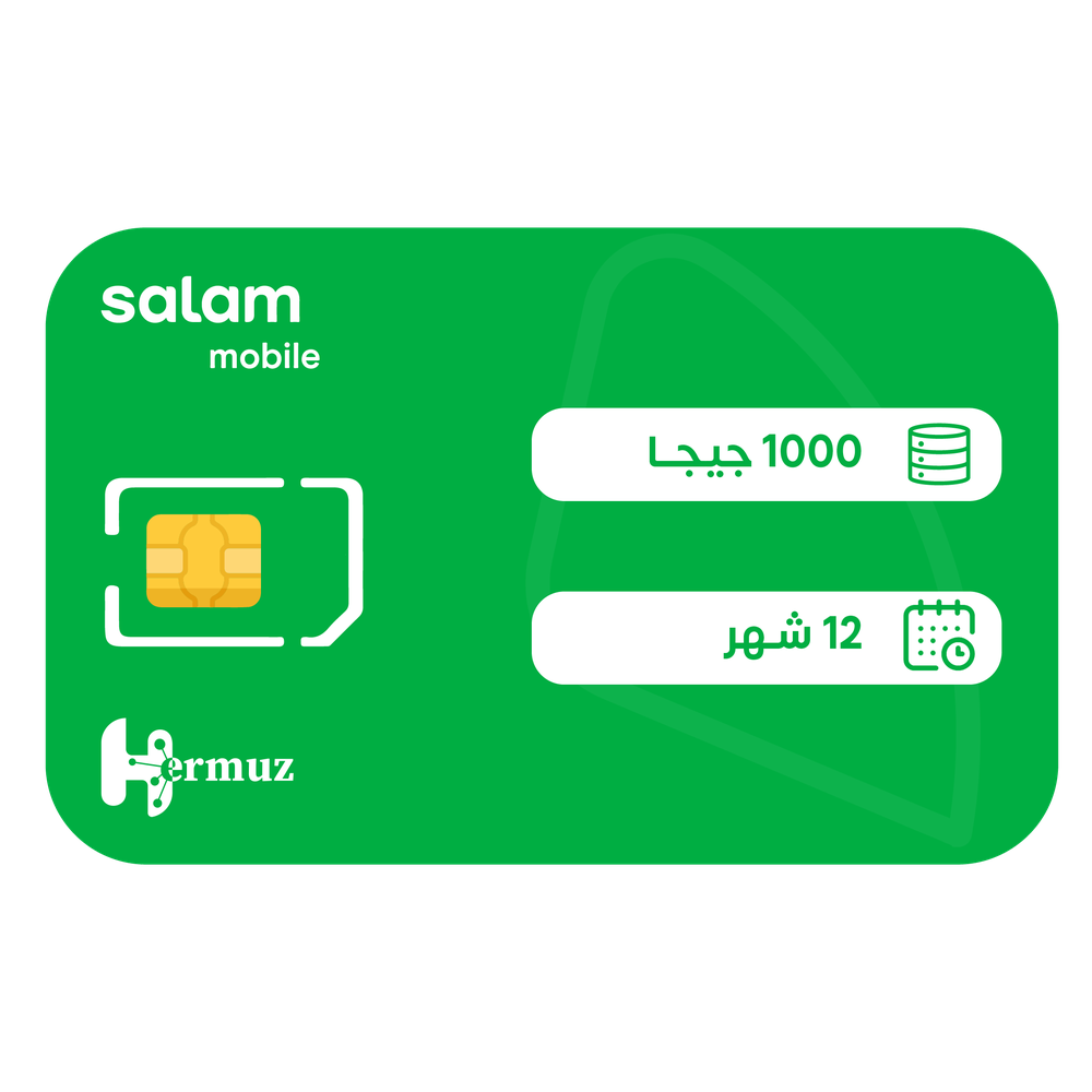 سلام شريحة بيانات 1000 جيجا مسبقة الدفع | 365 يوم