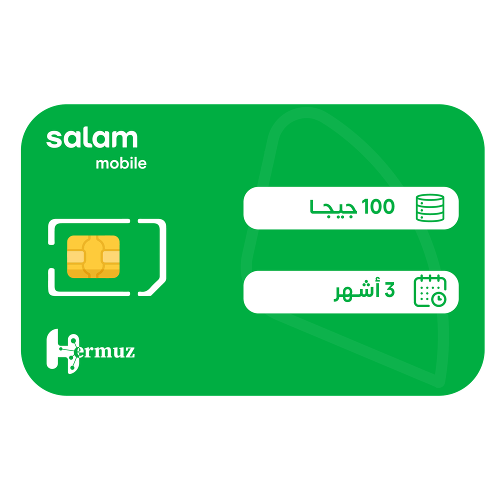 سلام شريحة بيانات 100 جيجا مسبقة الدفع | 90 يوم
