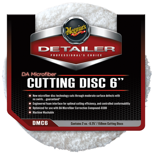 Meguiar's أقراص قطع مايكروفايبر DA, DMC6 - 6 بوصة (عبوة من قطعتين).