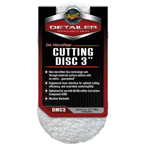 Meguiar's أقراص قطع مايكروفايبر DA, DMC3 - 3 بوصة (عبوة من قطعتين).