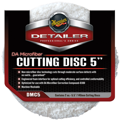 Meguiar's أقراص قطع مايكروفايبر DA, DMC5 - 5 بوصة (عبوة من قطعتين).