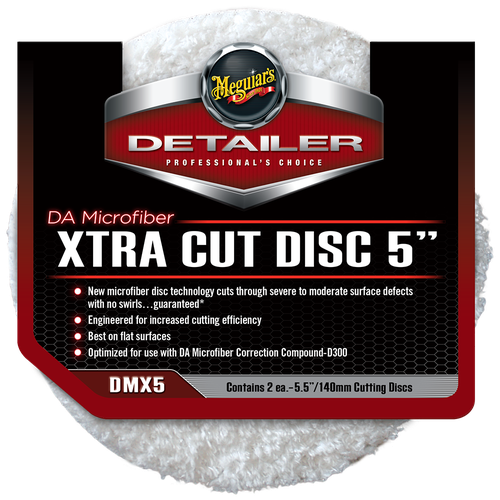 Meguiar's أقراص قطع مايكروفايبر DA إكسترا, DMX5 - 5 بوصة (عبوة من قطعتين).