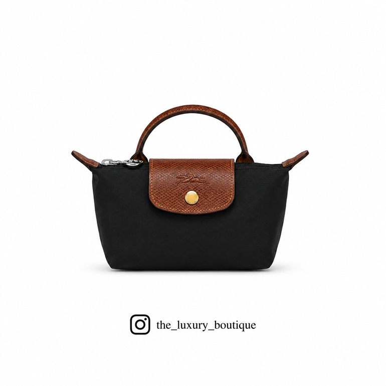 LONGCHAMP LE PLIAGE ORIGINAL POUCH in black