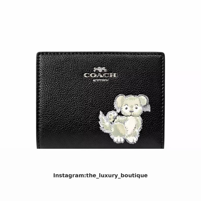 Coach snap wallet teddy bear