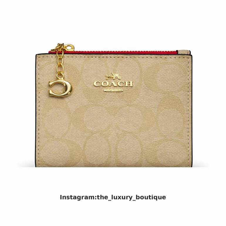 Coach bifold wallet in khaki