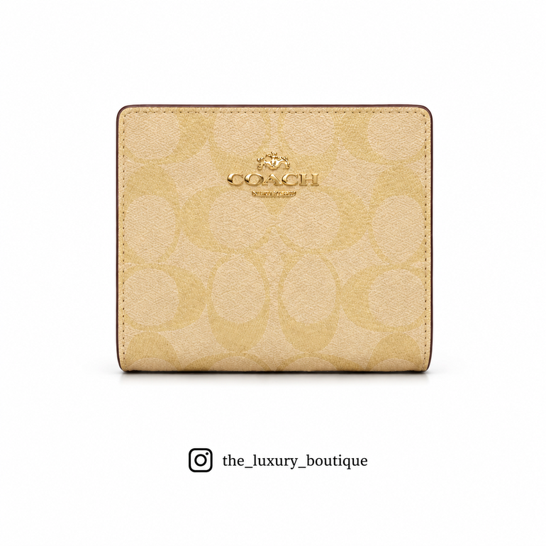 Snap Wallet In Signature Canvas khaki