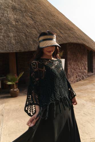 Diamond Knit Dress - Black