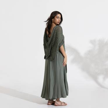 Reversible top over dress