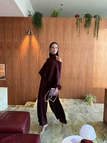 Jumpsuite Set - Burgundy