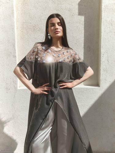Velvet Long Top Set