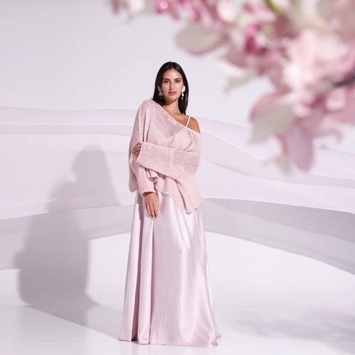 The Silky Overlay Dress - Pink