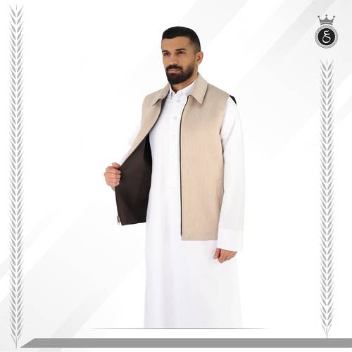 سديريه وجهين موديل ياقة بيج وعودي