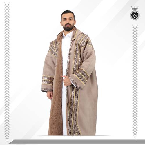 فروة تصميم برونزي بني