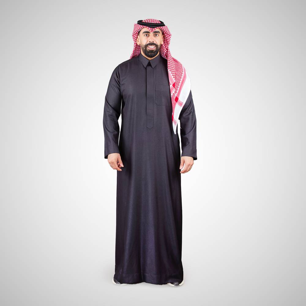 ثوب شتوي أسود راكز رجالي متجر التويجري