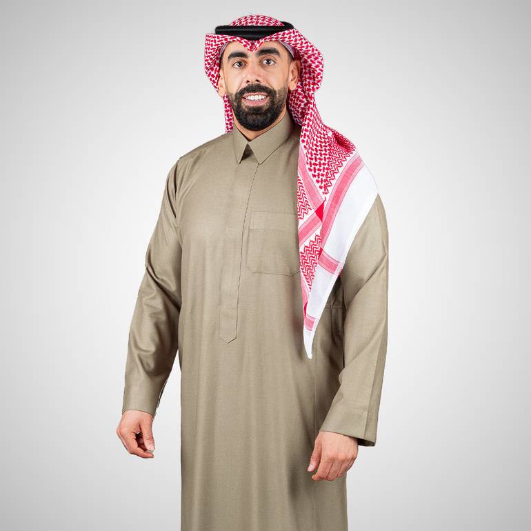 ثوب راكز رجالي سحاب شتوي قلاب لون 1