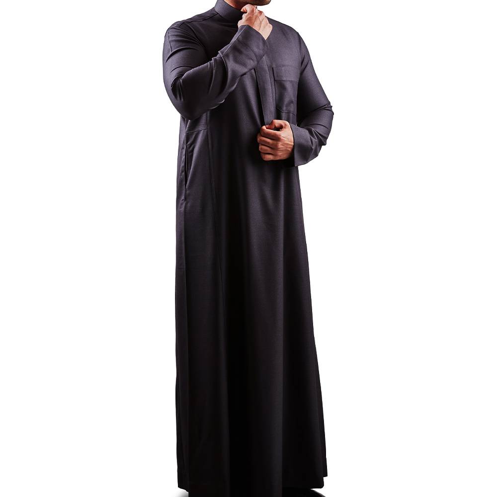 ثوب شبابي راكز سحاب شتوي أسود