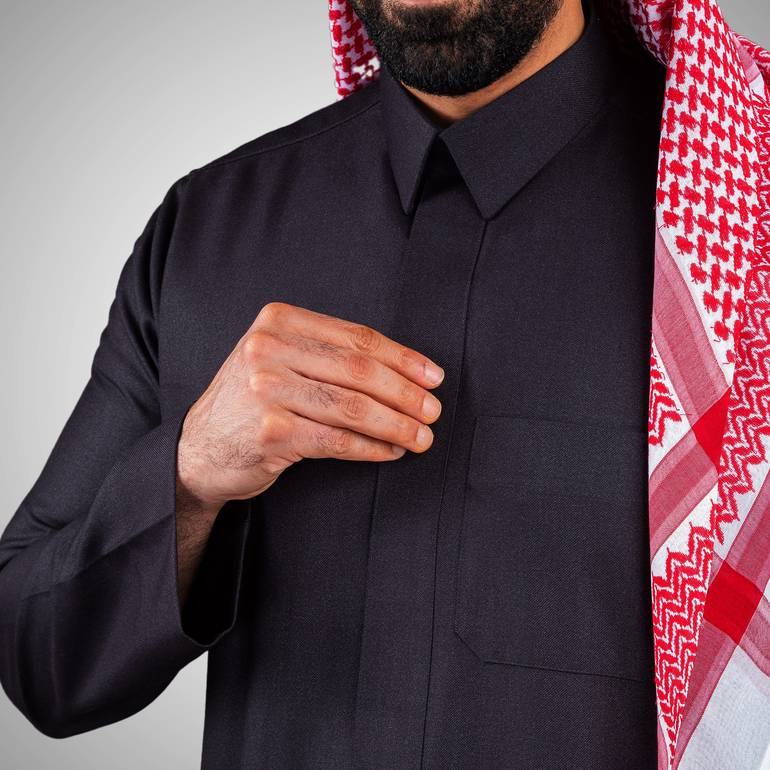 ثوب راكز رجالي سحاب شتوي قلاب لون 4