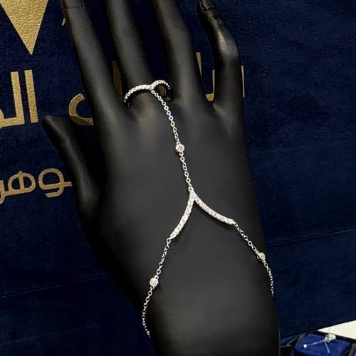 كف ألماس طبيعي نوع الألماس SII-وزن 0.81 قيراط - وزن  الذهب 2.69غرام -عيار18.