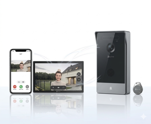 انتركوم ذكي بشاشة وعرض على الجوال من EZVIZ موديل: CS-HP7 (3MP)