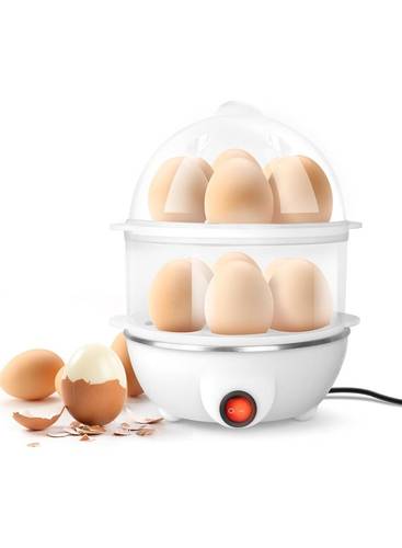 صاروخ فلاير غلاية بيض مزدوجة من روكيت فلاير، 350 واط، 14 قطعة سريعة الطهي مع إيقاف تشغيل تلقائي، جهاز تبخير كهربائي للبيض المسلوق جيدًا ومتوسطًا وناعمًا (أبيض) غلاية بيض مزدوجة من روكيت فلاير، 350 واط، 14 قطعة سريعة الطهي مع إيقاف تشغيل تلقائي، جهاز تبخير كهربائي للبيض المسلوق جيدًا ومتوسطًا وناعمًا (أبيض)