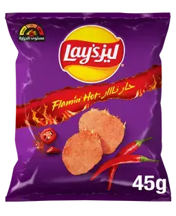 ليز شرائح بطاطس حار نار 45 جم