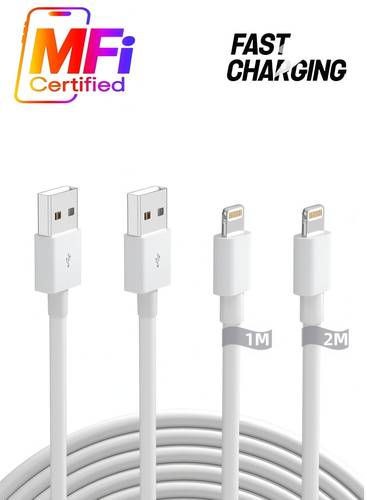 فليفيو كابل شاحن iPhone مكون من قطعتين بطول 1 متر [معتمد من MFi] كابل USB إلى Lightning شحن سريع وتوصيل طاقة PD 20 وات كابل iPhone لـ iPhone 14/14 Pro/14 Plus/14 Pro Max، iPad Pro، iPhone 8-13 جميع السلاسل