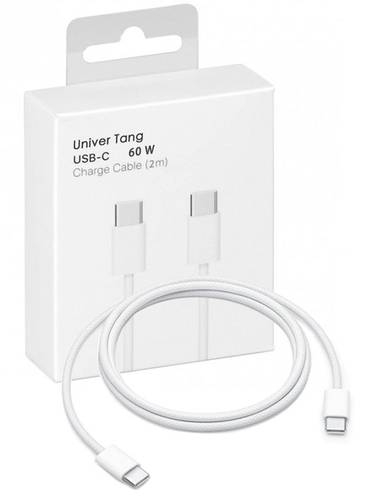 صورة العالمة كابل شحن فائق السرعة USB Type-C إلى Type-C بطول 2 متر وقدرة لأجهزة iPhone 16/15، iPad، iPad mini 7، MacBook Pro، Samsung S25 Ultra/S24/S23، وHuawei P70