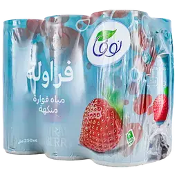 نوفا مياه فوارة الفراولة 6 حبات 250 مل