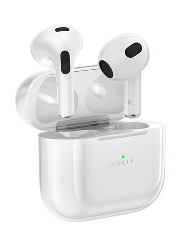جوي روم JR-T03S Plus سماعات أذن لاسلكية نصف بلوتوث 5.1 TWS مع غطاء واقٍ إصدار قياسي أبيض