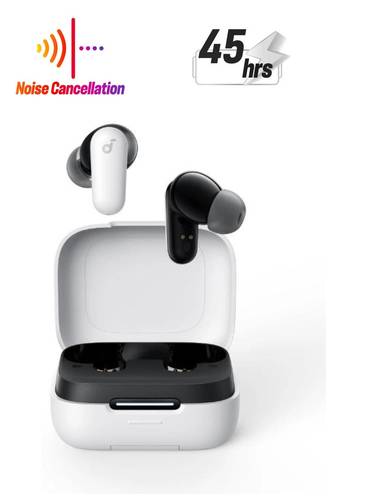 ساوند كور Soundcore R50i NC سمّاعات أذن لاسلكيّة إلغاء الضوضاء سماعة بلوتوث سماعات لاسلكية سماعة بلوتوث مع ميكروفون أبيض