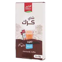 الخير شاي كرك بالقهوة خالى من السكر3 أظرف 15 جم