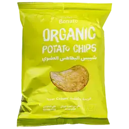 بوناتو رقائق البطاطس العضوي كريمة حامضة 100 جم