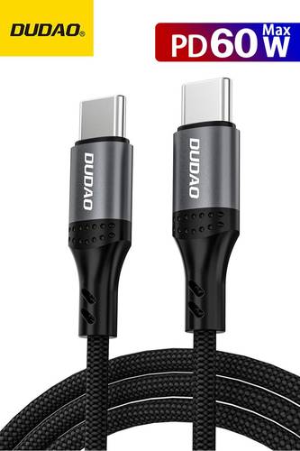 دوداو كيبل تايب سى شحن سريع PD 60W، شاحن سريع كابل Type C، سلك شاحن Type C إلى Type C من النايلون، طول 1.2 متر.