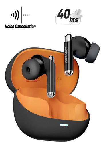 زيبفورس ZIPFORCE True Wireless Earbuds, Fully In-Ear Bluetooth 5.3 Headphones 4-Mics ANC + ENC Clear Call, Bluetooth Earbuds Touch Control 40 Playtime, IPX6 Waterproof TWS, Light-Weight Earphones