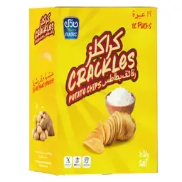نادك كراكليز رقائق بطاطس بطعم الملح 12 حبة 21 جم