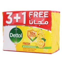 ديتول صابون بار فريش برائحة الحمضيات وزهر البرتقال 120 جم 4 حبة