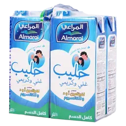 المراعي حليب كامل الدسم 4 حبات 1 لتر