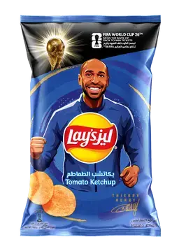 ليز رقائق البطاطس بالكاتشب 155-165 جم