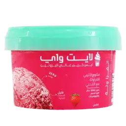 لايت واي ايس كريم فراولة كوب 200 مل