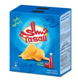 تسالي رقائق البطاطس بنكهة الكاتشب 12 حبة 25 جم