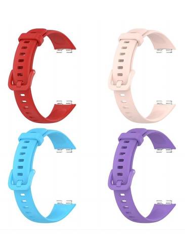 أتش دبليو 4 قطعسوار سيليكون لساعة Huawei Band 8 و Huawei Band 9 حزام ساعة ذكية أساور سوار بروسليت رياضي للإستبدال