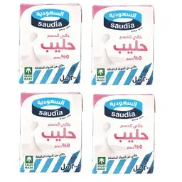السعودية حليب خالي الدسم 4 حبة 200 مل