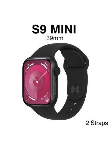كيكي وير ساعة الذكية S9 Mini الاصدار التاسع شاشة كاملة بخاصية الشحن اللاسلكي- أسود
