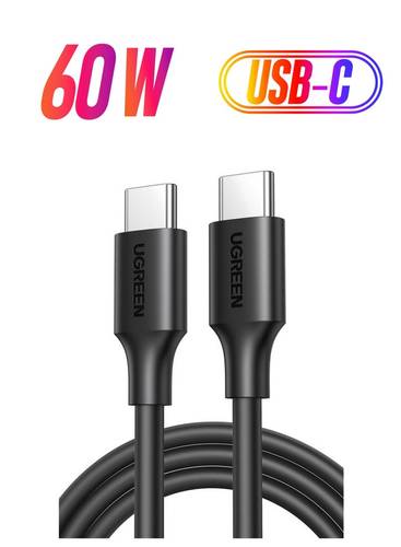 يو جرين كيبل USB C الى USB C بقدرة 60 واط بطول 2 متر، PD 3.0 3 امبير، كيبل شحن سريع متوافق مع ماك بوك برو 2022، ايباد برو 2022، سامسونج جالكسي S23/22/Z فولد/سلسلة ايفون 15، جوجل بكسل 7/6A، PS5، سويتش، الخ