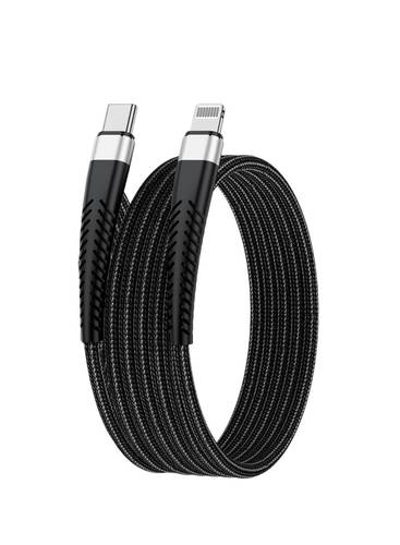 بروماس كيبل شحن سريع مضفر من بروماس بطول 2 متر معتمد من MFi, منفذ USB C الى لايتنيج متوافق مع هواتف ايفون 14 برو/ 14 برو ماكس/ 14/ 14 بلس/13/12/11/X/8/7/ ايباد 9