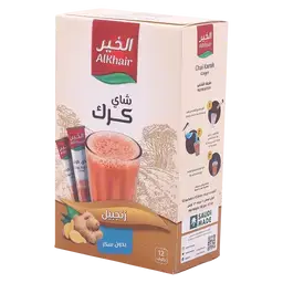 الخير شاي كرك بالزنجبيل بدون سكر 12ظرف