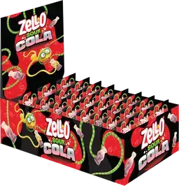 زيلو حلاوة جيلي كولا الحامضة 24 حبة 10 جم