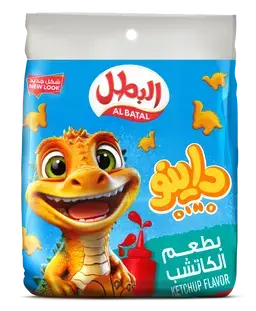 البطل داينو سناك الذرة بالكاتشب علبة 20 حبة 15جم