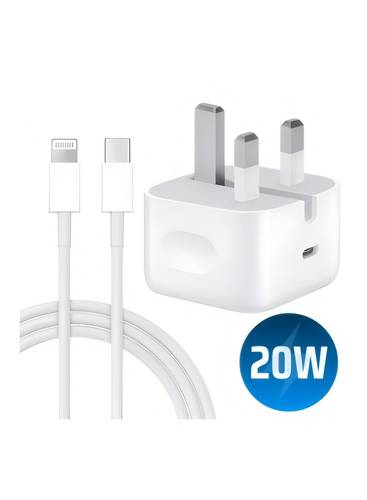 أبلينم شاحن سريع 20 واط للآيفون | شاحن حائط سريع USB C مع كابل USB C إلى Lightning متوافق مع iPhone 14/14 Pro/14 Pro Max/13/12/SE2020/11/XR/XS Max/X/iPad