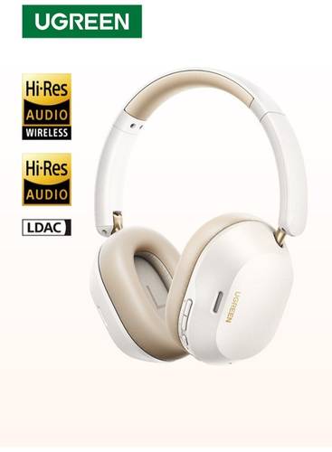 يو جرين سماعات رأس لاسلكية Hitune Max 5C، سماعات رأس فوق الأذن مع خاصية إلغاء الضوضاء التكيفية، صوت عالي الدقة، وقت تشغيل 75 ساعة، بلوتوث 5.4، قابلة للطي، مريحة
